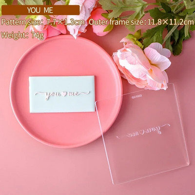 Su Valentino diena Meilės laiškas sausainis Reljefinis pelėsis Meilės širdelė Fondant torto dekoravimo įrankiai Rankų darbo dovanų kepimo reikmenys