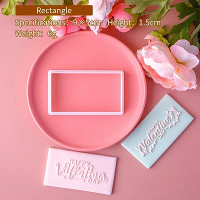 Su Valentino diena Meilės laiškas sausainis Reljefinis pelėsis Meilės širdelė Fondant torto dekoravimo įrankiai Rankų darbo dovanų kepimo reikmenys