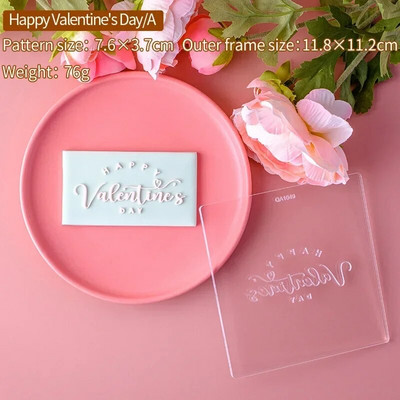 Su Valentino diena Meilės laiškas sausainis Reljefinis pelėsis Meilės širdelė Fondant torto dekoravimo įrankiai Rankų darbo dovanų kepimo reikmenys