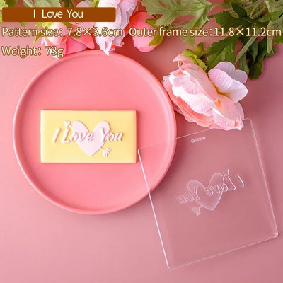 Su Valentino diena Meilės laiškas sausainis Reljefinis pelėsis Meilės širdelė Fondant torto dekoravimo įrankiai Rankų darbo dovanų kepimo reikmenys