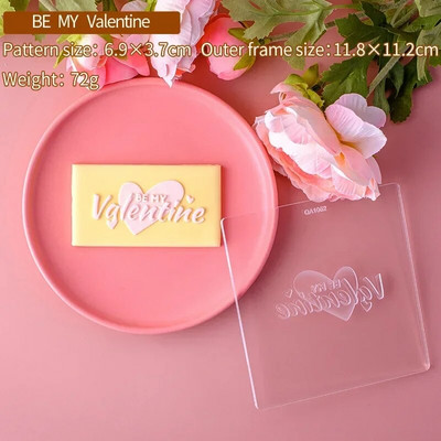Su Valentino diena Meilės laiškas sausainis Reljefinis pelėsis Meilės širdelė Fondant torto dekoravimo įrankiai Rankų darbo dovanų kepimo reikmenys