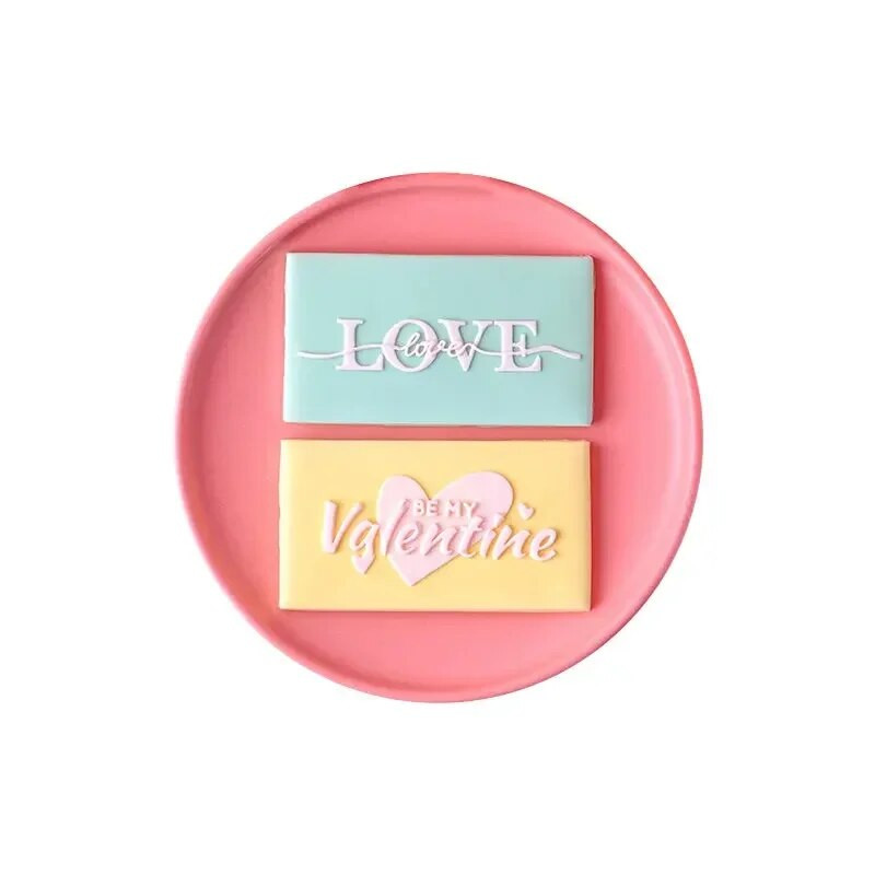 Su Valentino diena Meilės laiškas sausainis Reljefinis pelėsis Meilės širdelė Fondant torto dekoravimo įrankiai Rankų darbo dovanų kepimo reikmenys
