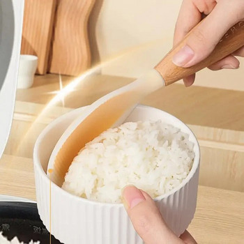 Κουτάλι σιλικόνης Αντικολλητικό κουτάλι μαγειρέματος Αντιζευτικό κατσαρόλα Ρύζι Ανθεκτικό στις υψηλές θερμοκρασίες Κουτάλια ανθεκτικά γκάτζετ κουζίνας