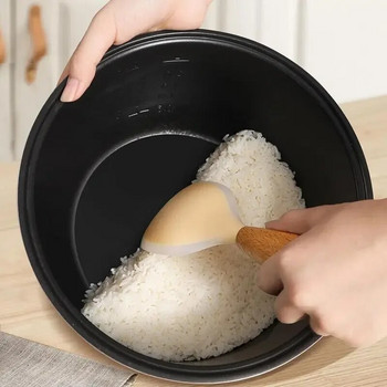 Κουτάλι σιλικόνης Αντικολλητικό κουτάλι μαγειρέματος Αντιζευτικό κατσαρόλα Ρύζι Ανθεκτικό στις υψηλές θερμοκρασίες Κουτάλια ανθεκτικά γκάτζετ κουζίνας