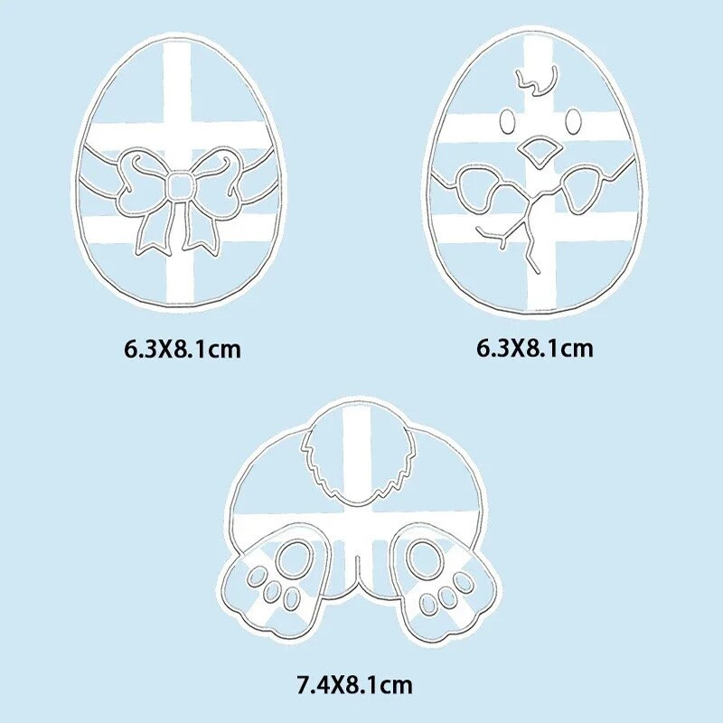 Velykinių sausainių pjaustyklės Velykiniai kiaušiniai Zuikis Sausainių formelės Kepimo Įrankis „Pasidaryk pats“ rankų darbo sausainių antspaudų formelės Kepimo įrankiai Įrankiai Virtuvės prietaisai