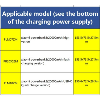 Θήκη Power Bank για κάλυμμα σιλικόνης Xiaomi 20000mAh εξωτερική μπαταρία για Xiao mi PLM07ZM/PB2050ZM/PLM18ZM