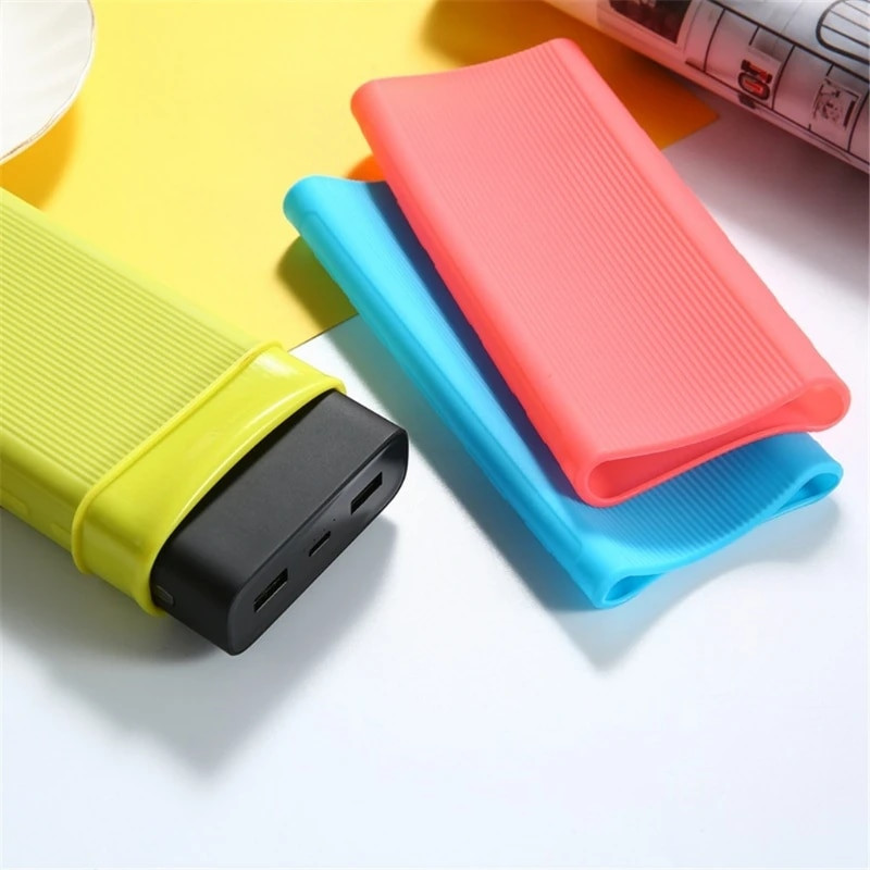 Power Bank dėklas, skirtas Xiaomi silikoniniam dangčiui 20000mAh išorinis akumuliatoriaus paketas, skirtas Xiao mi PLM07ZM/PB2050ZM/PLM18ZM