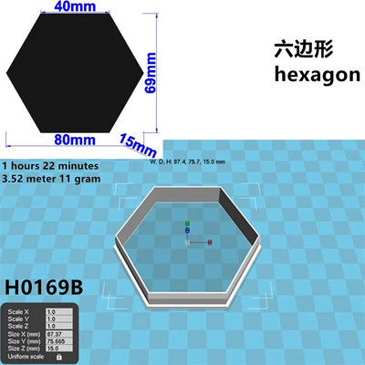 Keturių specifikacijų animacinių filmų geometrinė figūra, šešiakampis, plastikinė forma, torto fondant įrankis, sausainių suši ir vaisių pjaustyklės