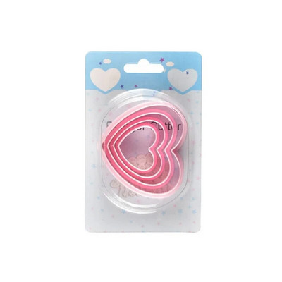 Širdies formos sausainių pjaustyklė, sausainių gaminimo aparatas, cukranendrių formavimo forma, kepinių tortų dekoravimas, konditerijos pjaustyklė, plastikinė kepimo forma