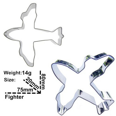 Lėktuvų serija, malūnsparnis, NSO, naikintuvas, milžiniški bombonešiai, daržovių ir vaisių pyragų dekoravimo įrankiai, sausainių pjaustyklės kepimo forma