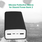 „Powerbank Case“ silikoninis apsauginis dėklo dangtelis, skirtas „Xiaomi Power Bank 3 30000 MAh“, dvigubas USB prievadas „Skin Shell“ rankovės apsauginis dangtelis