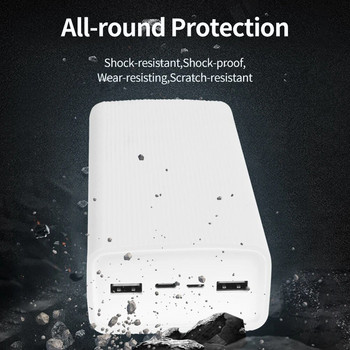Калъф за Powerbank Силиконов протектор Калъф за Xiaomi Power Bank 3 30000 MAh Dual USB Port Skin Shell Sleeve Protector Cover