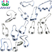 Aukštos ir „Iow“ natos, „Music Cell“ sausainių kepimo formelės, aštuonių taškų tonų ir sruogų formos tortų dekoravimo įrankiai, tiesioginis pardavimas