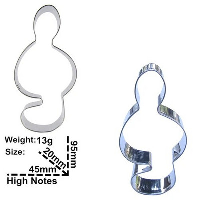 Aukštos ir „Iow“ natos, „Music Cell“ sausainių kepimo formelės, aštuonių taškų tonų ir sruogų formos tortų dekoravimo įrankiai, tiesioginis pardavimas