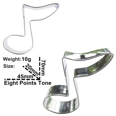 Aukštos ir „Iow“ natos, „Music Cell“ sausainių kepimo formelės, aštuonių taškų tonų ir sruogų formos tortų dekoravimo įrankiai, tiesioginis pardavimas