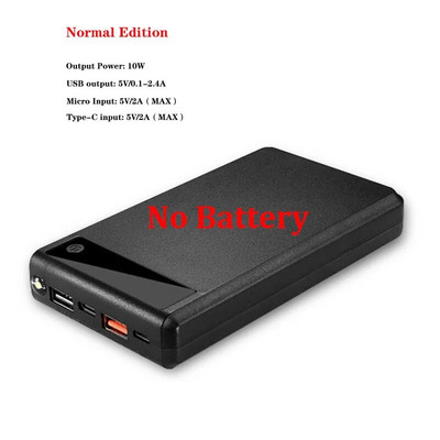 Ekranas Power Bank Shell Micro Type-c įvestis 6*18650 baterijos išorinis įkroviklis „pasidaryk pats Powerbank Box“ išorinis dėklas