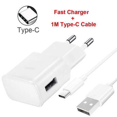 Greitas sieninis adapteris EU Charger Type C Kabelis skirtas A51 A71 A50 A70 OPPO A5 A7 A9 2020 A52 A72 A92 Micro USB C mobiliojo telefono laidas