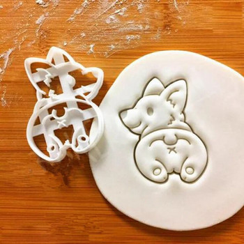 3 Τύπος 3 τεμ./σετ Cute Corgi Cookie Cutters σε σχήμα σκύλου Καλούπι Κουζινικά σκεύη Bakeware DIY