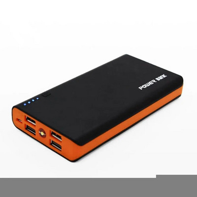 Power Banki kest LED-taskulambiga 4 USB-porti 5V 2A Power Bank laadija ümbris DIY komplektid, mis töötavad 6x 18650 patareiga