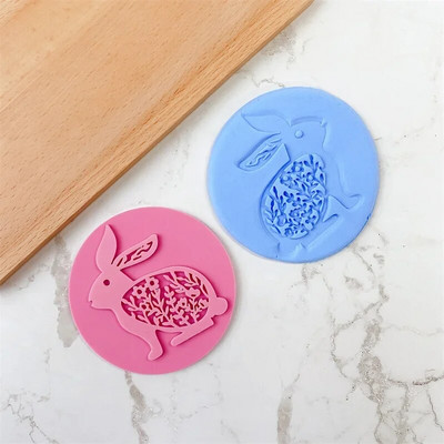 9vnt Velykų zuikis sausainių pjaustyklės stiklainiuko padažas šokoladinis antspaudas pelėsis triušio kiaušinis sausainis fondant reljefas pelėsinis pyrago dekoras kepimo įrankiai