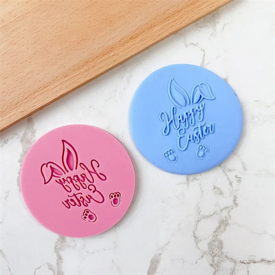 9vnt Velykų zuikis sausainių pjaustyklės stiklainiuko padažas šokoladinis antspaudas pelėsis triušio kiaušinis sausainis fondant reljefas pelėsinis pyrago dekoras kepimo įrankiai