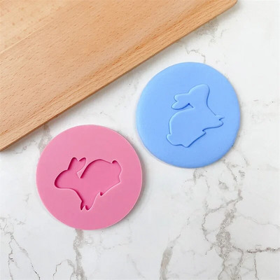 9vnt Velykų zuikis sausainių pjaustyklės stiklainiuko padažas šokoladinis antspaudas pelėsis triušio kiaušinis sausainis fondant reljefas pelėsinis pyrago dekoras kepimo įrankiai