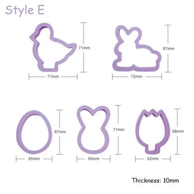 9vnt Velykų zuikis sausainių pjaustyklės stiklainiuko padažas šokoladinis antspaudas pelėsis triušio kiaušinis sausainis fondant reljefas pelėsinis pyrago dekoras kepimo įrankiai