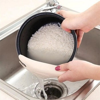 1/3PCS Творческа пералня за ориз Нова кухня Многофункционална лъжица за измиване на ориз Отцедник Преносим филтър Кухня за измиване на ориз