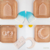 Eid Mubarak dombornyomásos sütivágó iszlám ramadán desszert dekoratív keksz forma fondant nyomóbélyeg party barkács sütési eszközök