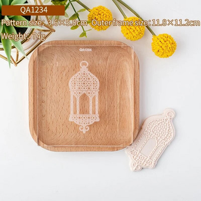 Eid Mubarak dombornyomásos sütivágó iszlám ramadán desszert dekoratív keksz forma fondant nyomóbélyeg party barkács sütési eszközök