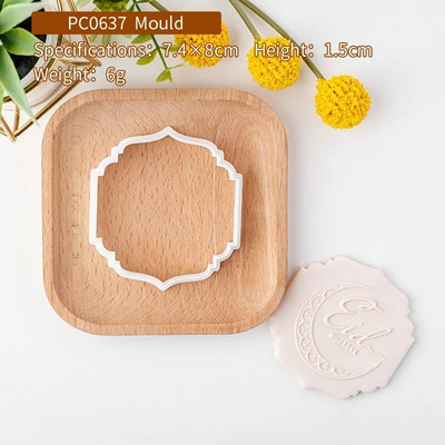 Eid Mubarak dombornyomásos sütivágó iszlám ramadán desszert dekoratív keksz forma fondant nyomóbélyeg party barkács sütési eszközök