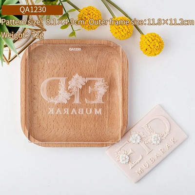 Eid Mubarak dombornyomásos sütivágó iszlám ramadán desszert dekoratív keksz forma fondant nyomóbélyeg party barkács sütési eszközök