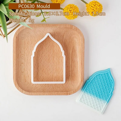 Eid Mubarak dombornyomásos sütivágó iszlám ramadán desszert dekoratív keksz forma fondant nyomóbélyeg party barkács sütési eszközök