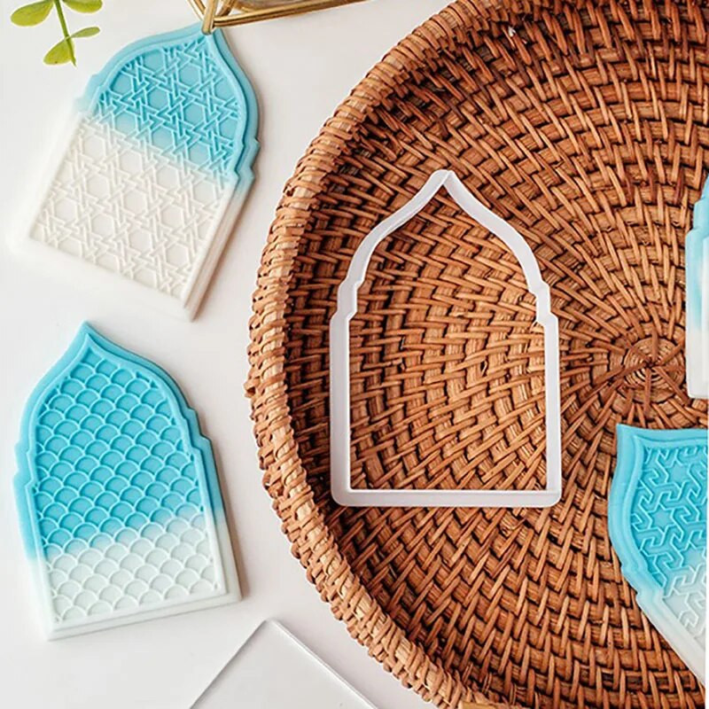 Eid Mubarak dombornyomásos sütivágó iszlám ramadán desszert dekoratív keksz forma fondant nyomóbélyeg party barkács sütési eszközök