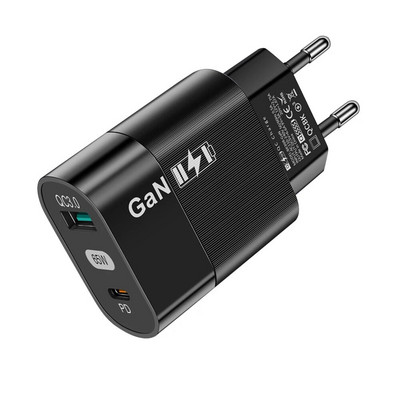 Γρήγορος φορτιστής 65W GaN USB Type C Κινητό τηλέφωνο γρήγορης φόρτισης για iPhone 14 13 12 Pro Max Κονσόλες παιχνιδιών φορητού υπολογιστή PD Charger Adapter