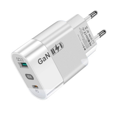 Γρήγορος φορτιστής 65W GaN USB Type C Κινητό τηλέφωνο γρήγορης φόρτισης για iPhone 14 13 12 Pro Max Κονσόλες παιχνιδιών φορητού υπολογιστή PD Charger Adapter