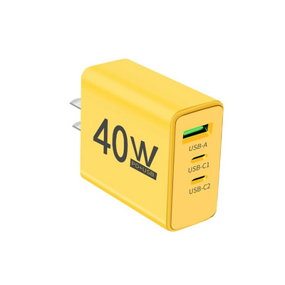 40 W USB C laadija Kahe PD kiirlaadimise 3 pordiga adapter iPhone 15 jaoks Samsung Xiaomi Huawei telefoni kiirlaadija 3.0 seinalaadija