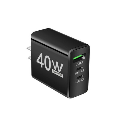 40 W USB C laadija Kahe PD kiirlaadimise 3 pordiga adapter iPhone 15 jaoks Samsung Xiaomi Huawei telefoni kiirlaadija 3.0 seinalaadija