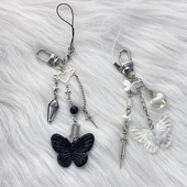 Telefono pakabukas Kawaii raktų pakabukas, skirtas iPhone Samsung mielas aksesuaras, moteriškas dirželis mergaitei.