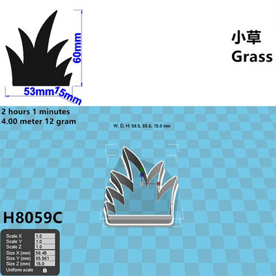 Keturių specifikacijų animacinių filmų augalai, šešios aštrios žolės, plastikinės formos, tortų fondanto įrankiai, sausainių ir sušių vaisių pjaustyklės