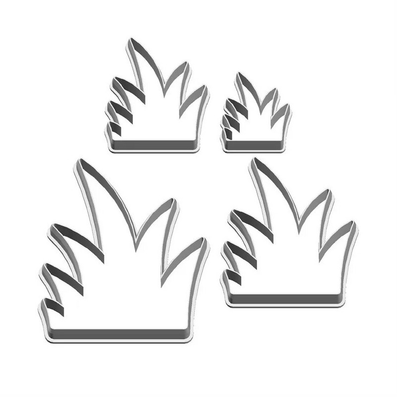 Keturių specifikacijų animacinių filmų augalai, šešios aštrios žolės, plastikinės formos, tortų fondanto įrankiai, sausainių ir sušių vaisių pjaustyklės