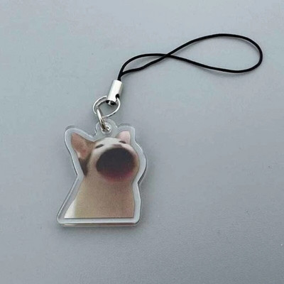 Breloc cu pisică banană pentru studenți Decorații amuzante cu pandantiv pentru șnur Lanț telefon cu farmec pentru pisici Decoruri cu curele anti-pierdere