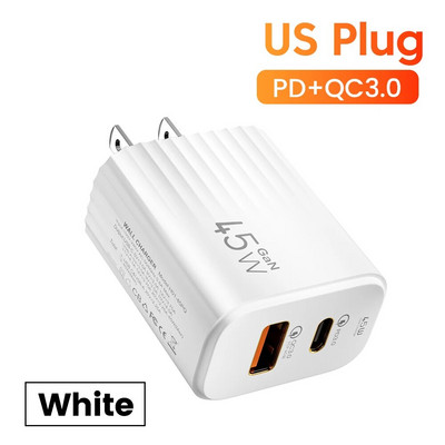 Olaf 45W USB putni punjač za brzo punjenje tipa C QC 3.0 adapteri za Xiaomi Huawei Iphone 15 tablet uređaje