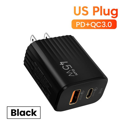 Olaf 45W USB putni punjač za brzo punjenje tipa C QC 3.0 adapteri za Xiaomi Huawei Iphone 15 tablet uređaje