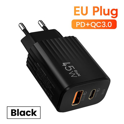 Olaf 45W USB putni punjač za brzo punjenje tipa C QC 3.0 adapteri za Xiaomi Huawei Iphone 15 tablet uređaje