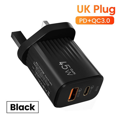 Olaf 45W USB putni punjač za brzo punjenje tipa C QC 3.0 adapteri za Xiaomi Huawei Iphone 15 tablet uređaje