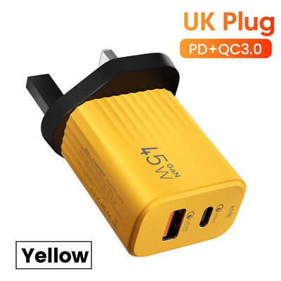 Olaf 45W USB putni punjač za brzo punjenje tipa C QC 3.0 adapteri za Xiaomi Huawei Iphone 15 tablet uređaje