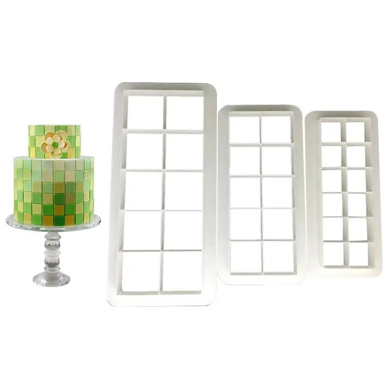 3 vnt./rinkinys 3D plastikinių sausainių dėlionės formos sausainių pjaustyklės skrudintuvų pjaustyklės „pasidaryk pats“ biskvitui desertui kepimo indai Pyrago fondant forma