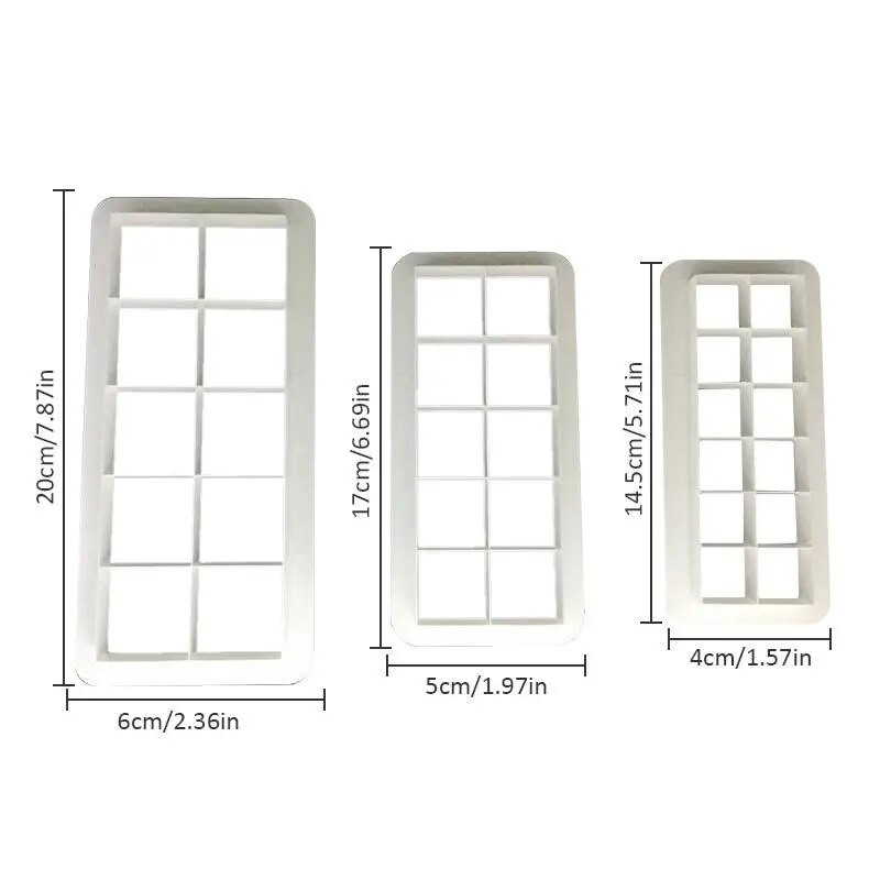 3 vnt./rinkinys 3D plastikinių sausainių dėlionės formos sausainių pjaustyklės skrudintuvų pjaustyklės „pasidaryk pats“ biskvitui desertui kepimo indai Pyrago fondant forma