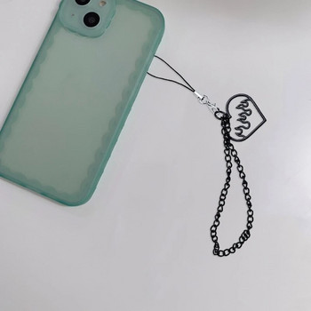 Goth Y2K Phone Charm Pendant Kawaii-Key Chain For Bag Сладък аксесоар Дамска каишка за китара Връзка с мъниста Ключодържател Висулка